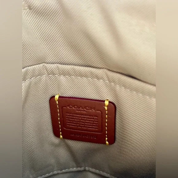 COACH Kitt Metallic Messenger Crossbody Purse - Picture 12 of 13